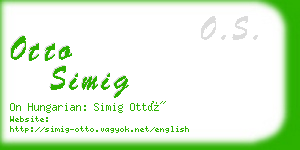 otto simig business card